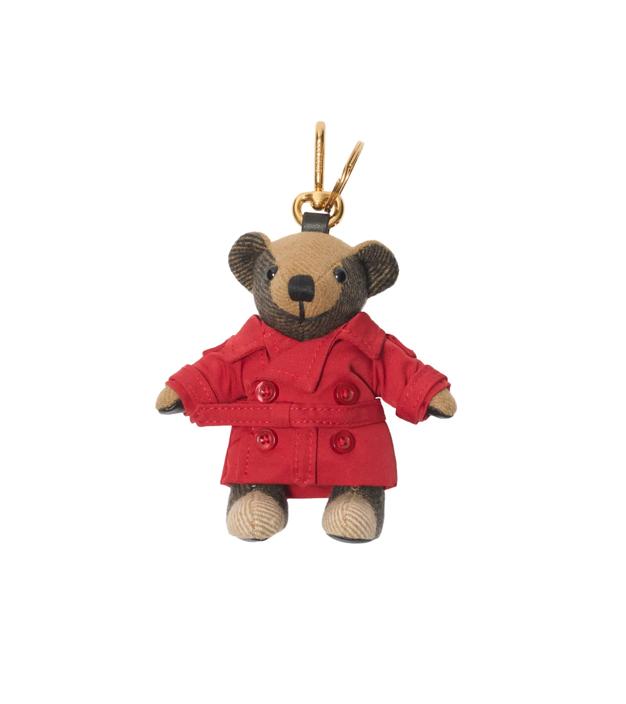 Buberry蠟筆紅色Thomas泰迪熊吊飾，1萬4500元。品牌提供
