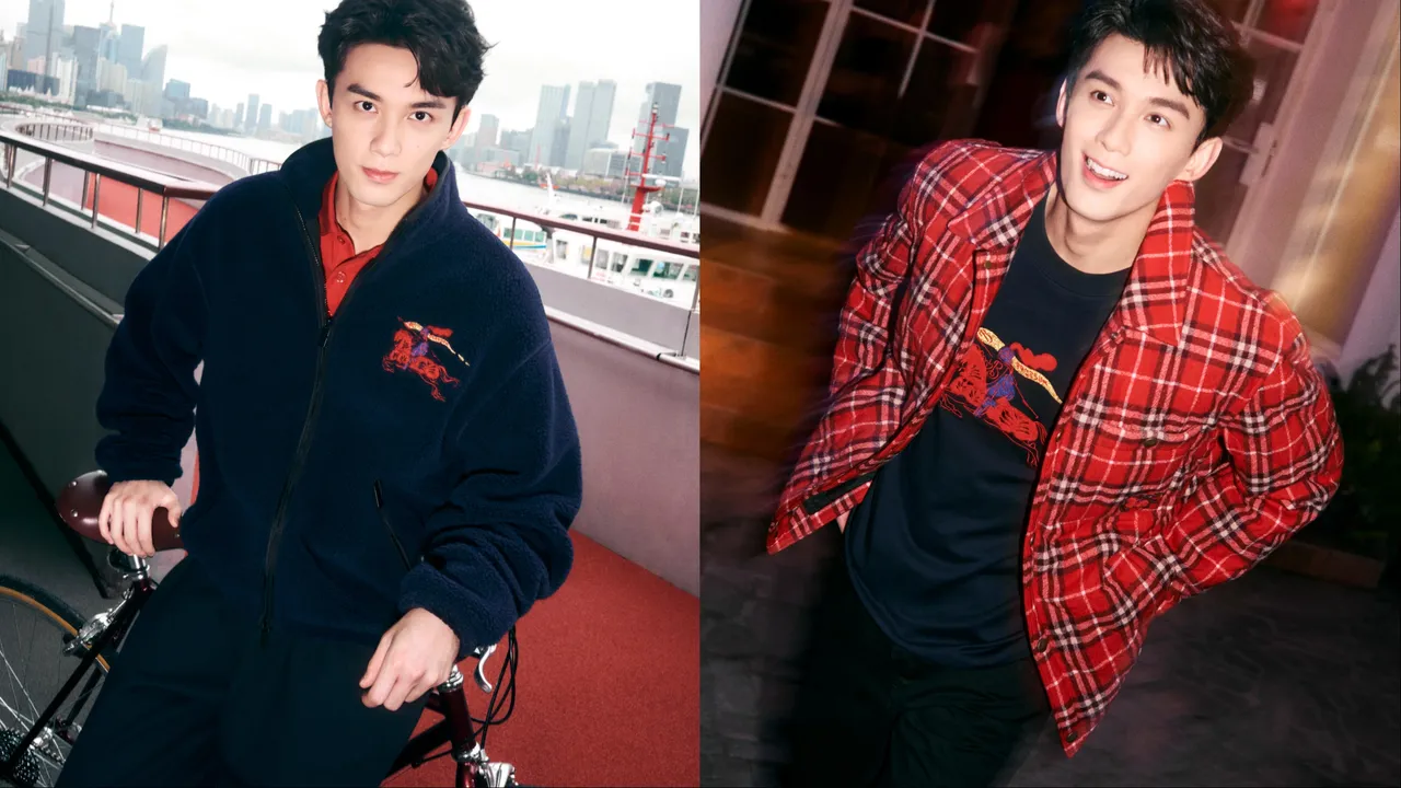 吳磊拍攝Burberry 2026新禧賀歲系列形象片。品牌提供
