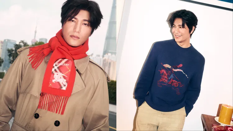 陳坤拍攝Burberry 2026新禧賀歲系列形象片。品牌提供