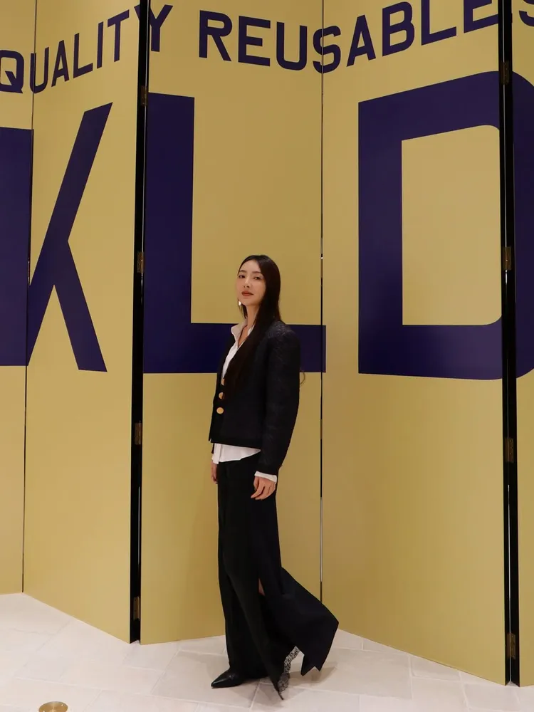 吳速玲現場分享了自己熱愛購買KLD古著的心得。翻攝吳速玲IG