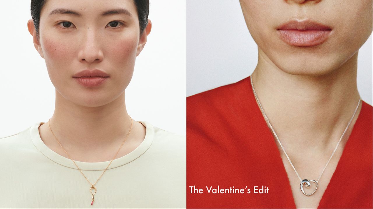 喬治傑生年度心形項鍊綻放浪漫 玫瑰金紐結綴紅寶石守護愛情