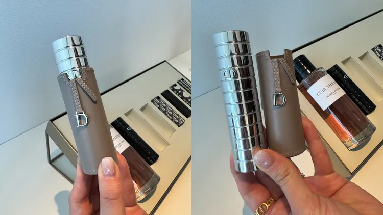 高訂旅行隨身瓶套，7600元。張家玲攝
