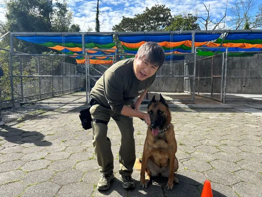 胡瓜搭檔偵爆犬　無奈喊「是訓練我還是狗」