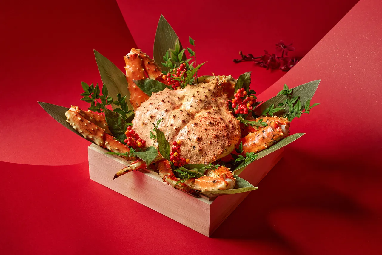 晴山炭烤日本鳕场蟹。业者提供