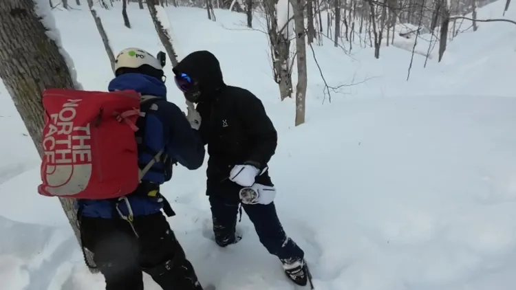 男子平安。翻攝自北海道新聞UHB