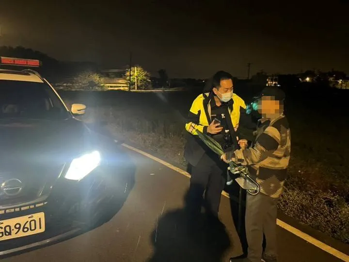 警方尋獲老翁。大園警分局提供