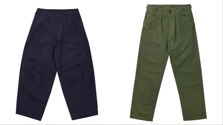 PORTER INTERNATIONAL X GERARD聯名多口袋工裝褲（左）1萬1500元、聯名經典工裝褲（左）9900元。品牌提供