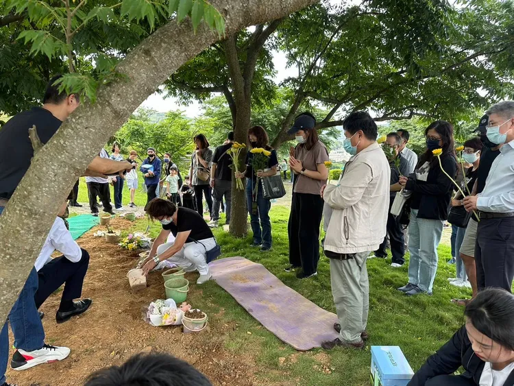 蘆竹樹葬區。民政局提供