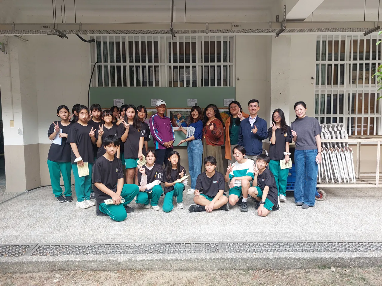 「永續藝術走廊」將成為壽山國中校園的常設學習場域。凃建豐攝