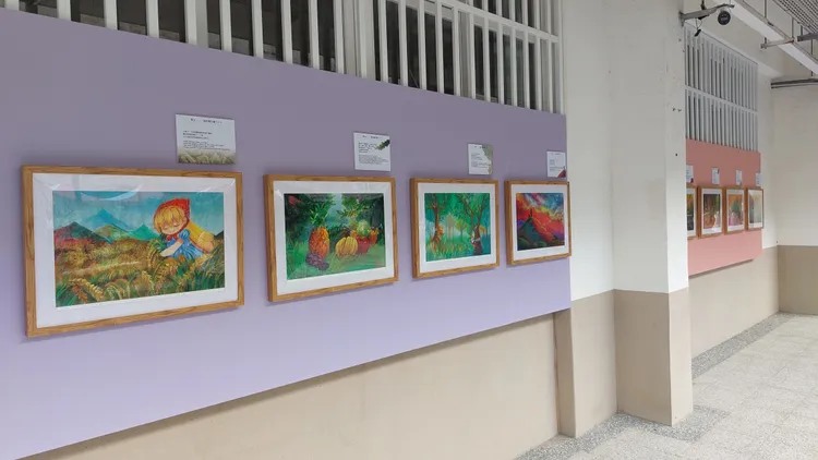 「他在種什麼？永續藝術走廊」將於壽山國中校慶後持續展出。凃建豐攝