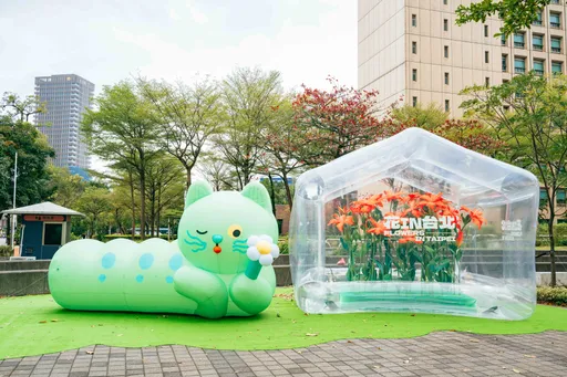 史努比沒了！換「喵喵」氣偶現身北市府廣場　拍照打卡抽限定包