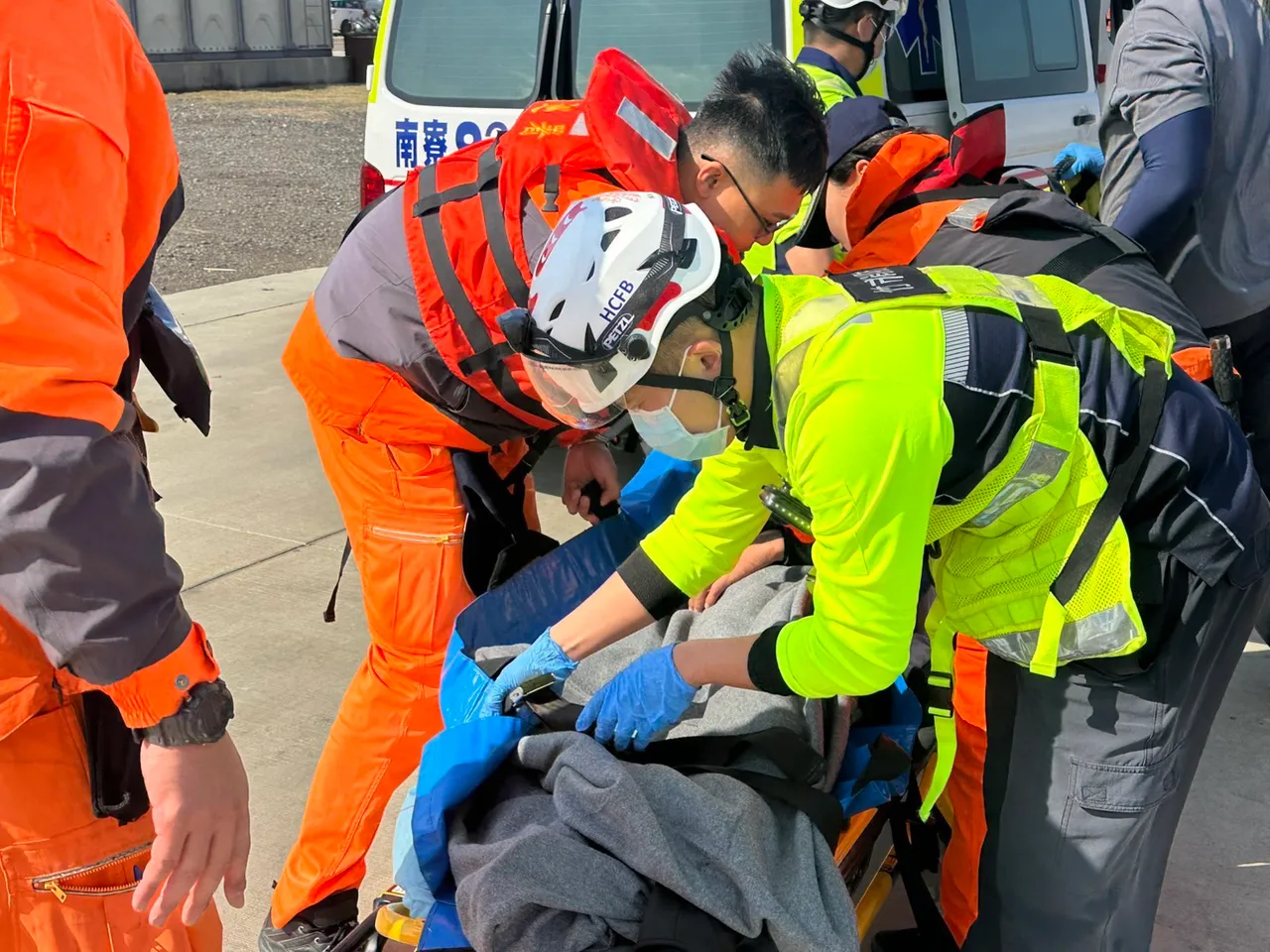 現場救援。新竹市消防局提供