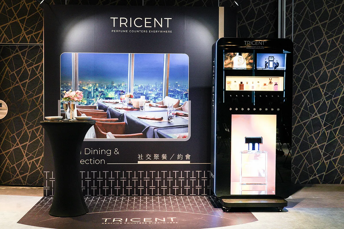 TRICENT香氛互動體驗機。品牌提供