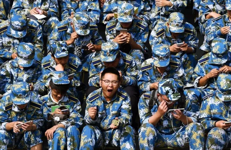 中國大專軍事訓練。翻攝解放軍網
