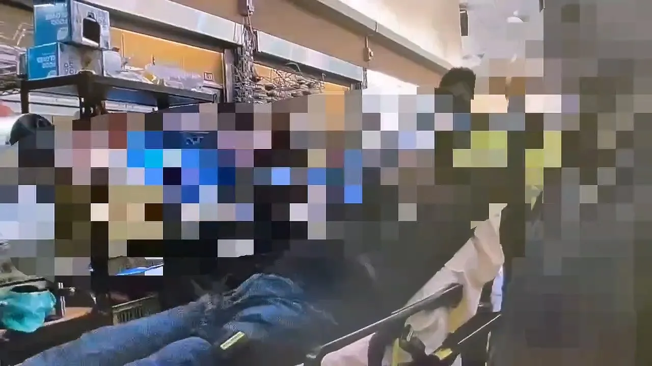 陈姓男子在餐厅吃尾牙与同业爆发冲突，头部受伤送医。民众提供