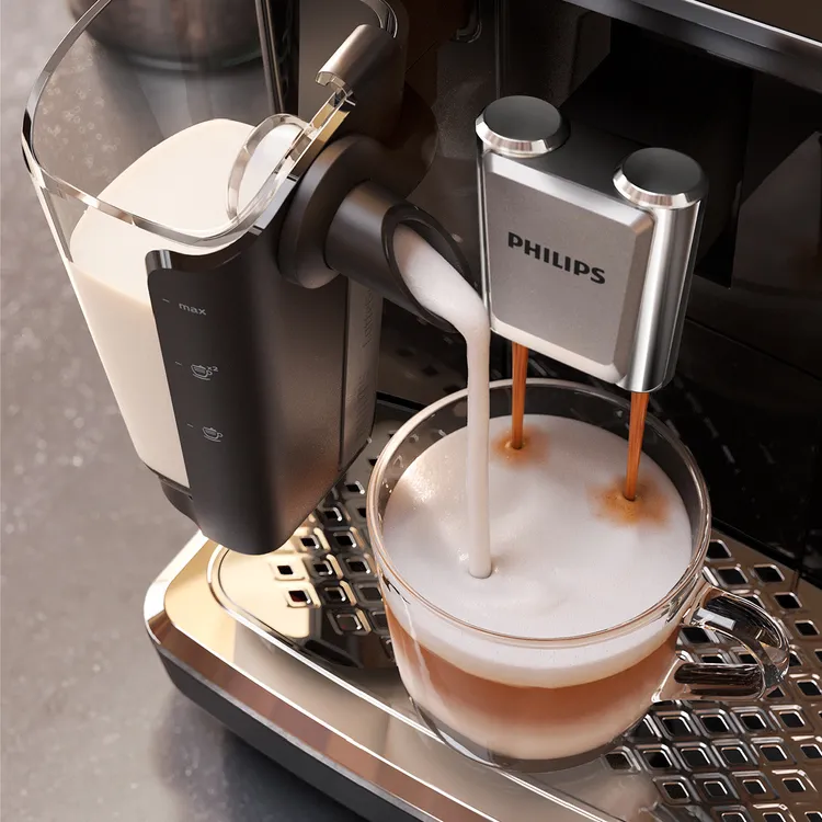業界首創無管線「LatteGo奶泡系統」在家也能喝到咖啡廳等級的綿密雲朵卡布！