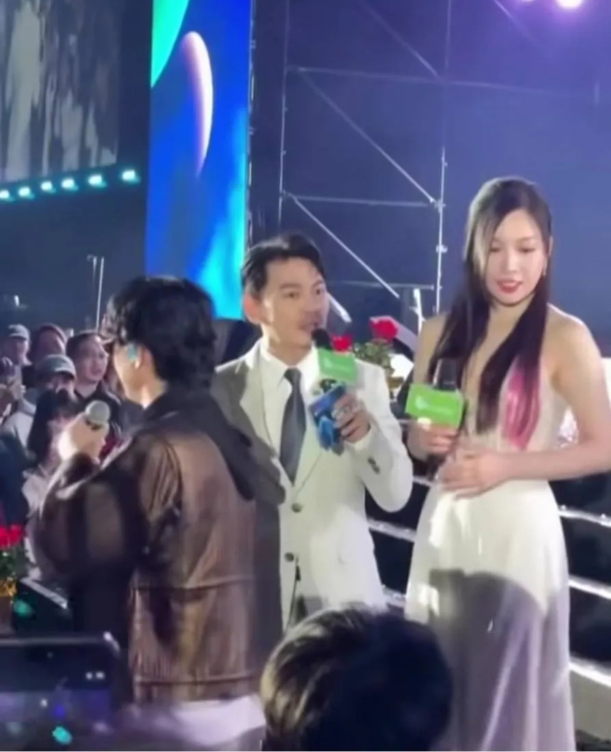 蔡尚樺（右起）、阿Ken、蕭煌奇日前出席仁寶尾牙活動。翻攝蔡尚樺IG