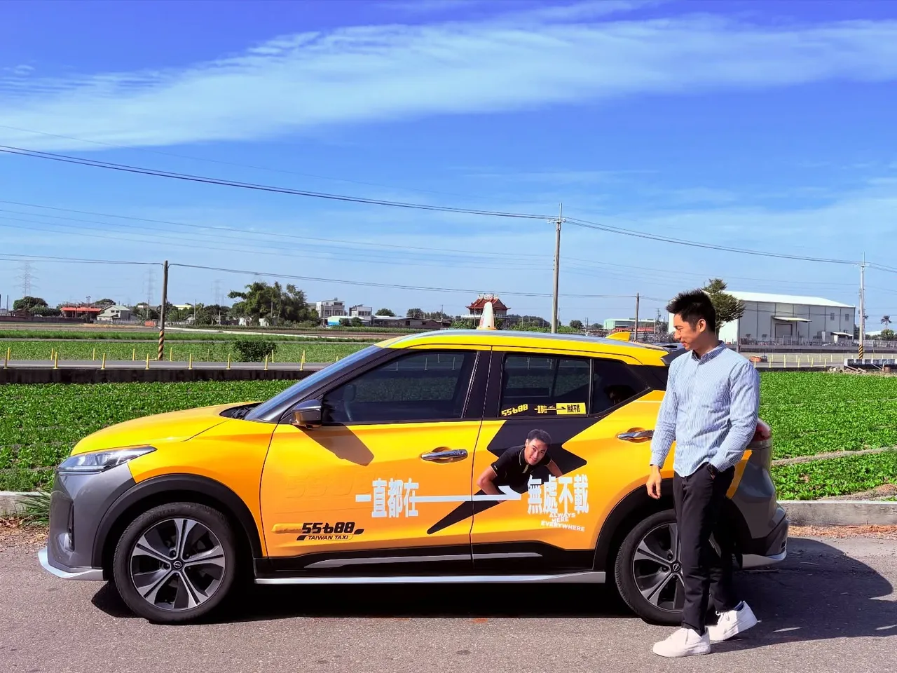 計程車司機少賺了車資，卻讓移工感受到台灣人的溫暖。翻攝自王國春臉書