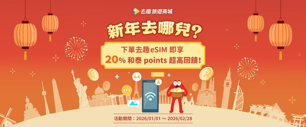 去趣於2025年推出品牌eSIM，滿足旅客海外連線與即時服務需求。業者提供