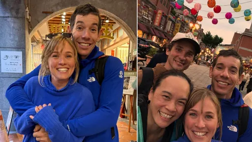 霍諾德情侶裝摟老婆大稻埕放閃！登拇指山頂比讚　旅遊照so cute