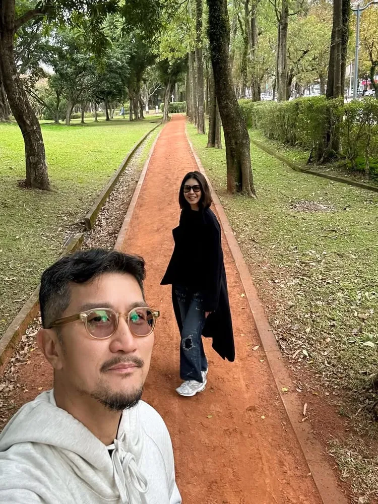 許茹芸老公也被發現瘦成型男。摘自臉書