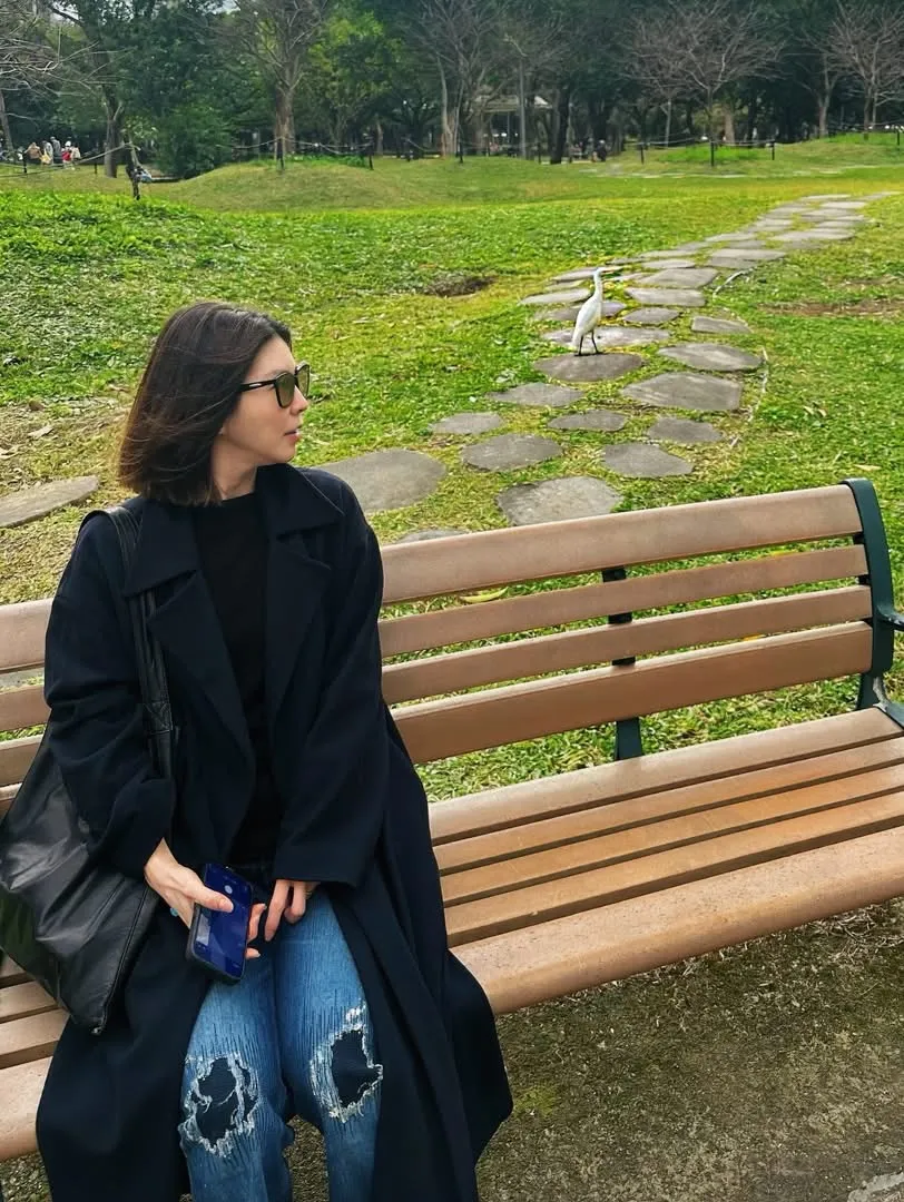 許茹芸素顏入鏡，保養得宜超凍齡。摘自臉書