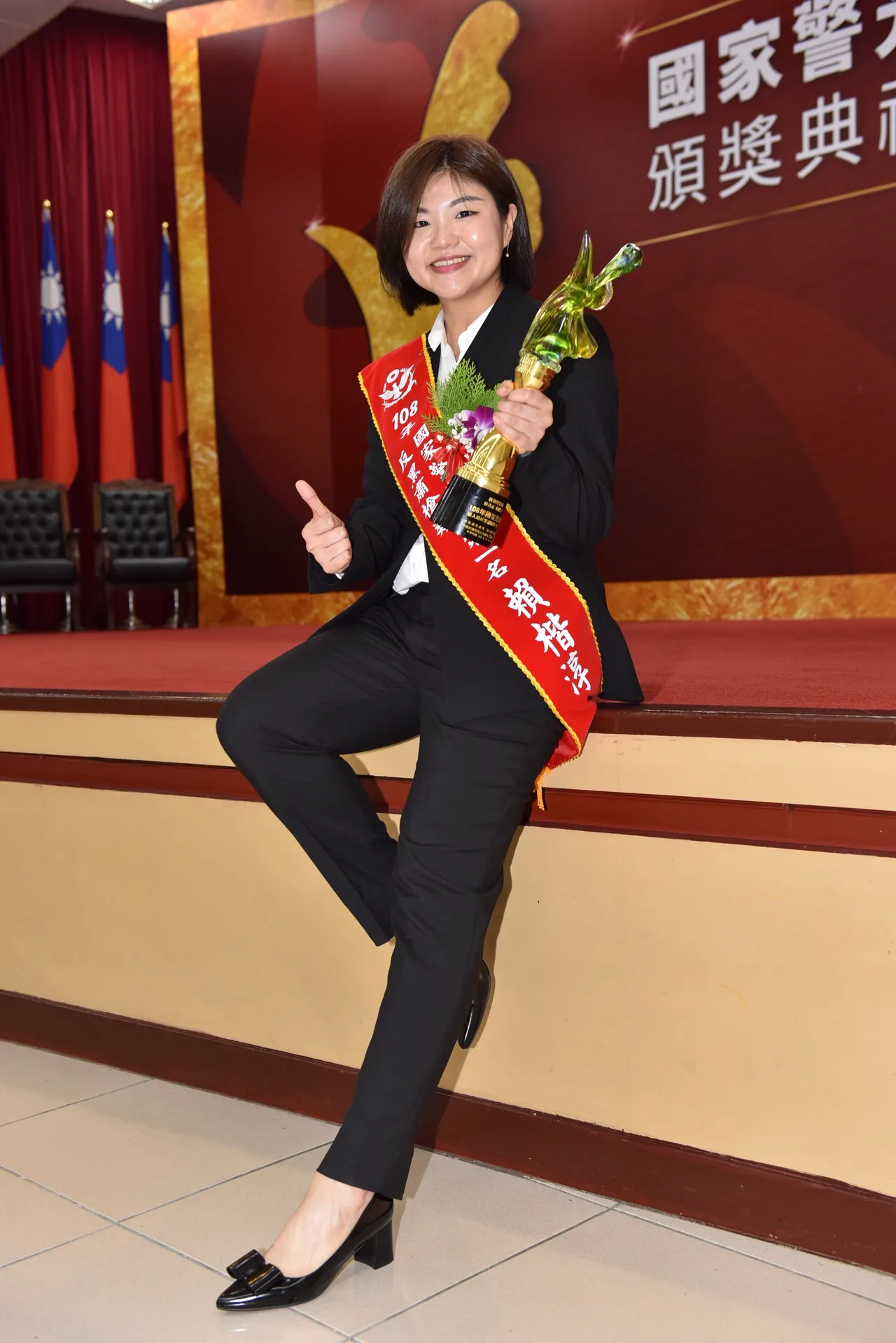 花蓮縣警察局新城分局分局長賴楷淳。翻攝畫面