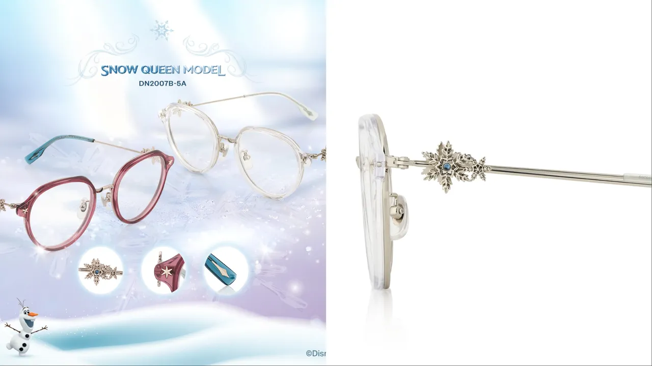 Snow Queen款鏡腿搭配雷雕雪花相當精緻。品牌提供