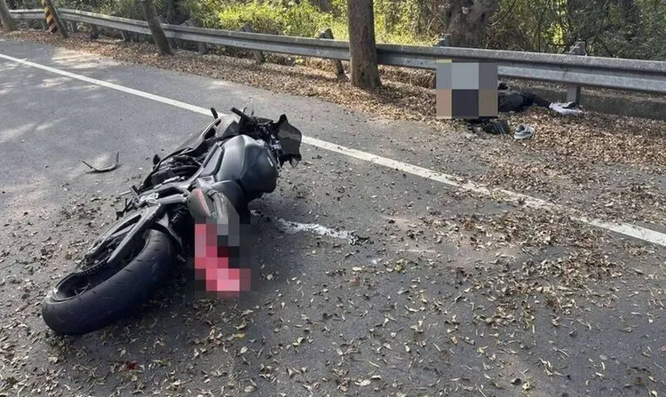 死者劉姓男子騎乘的大型重機。民眾提供