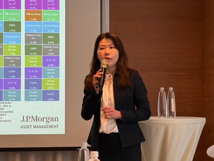 摩根環球市場策略師林雅慧。呂承哲攝