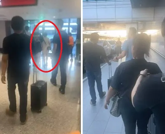 蘇姓等3名男女（左圖白衣女、右圖2黑衣男女）在肛門、陰道藏毒，被警方在桃機查獲。民眾提供