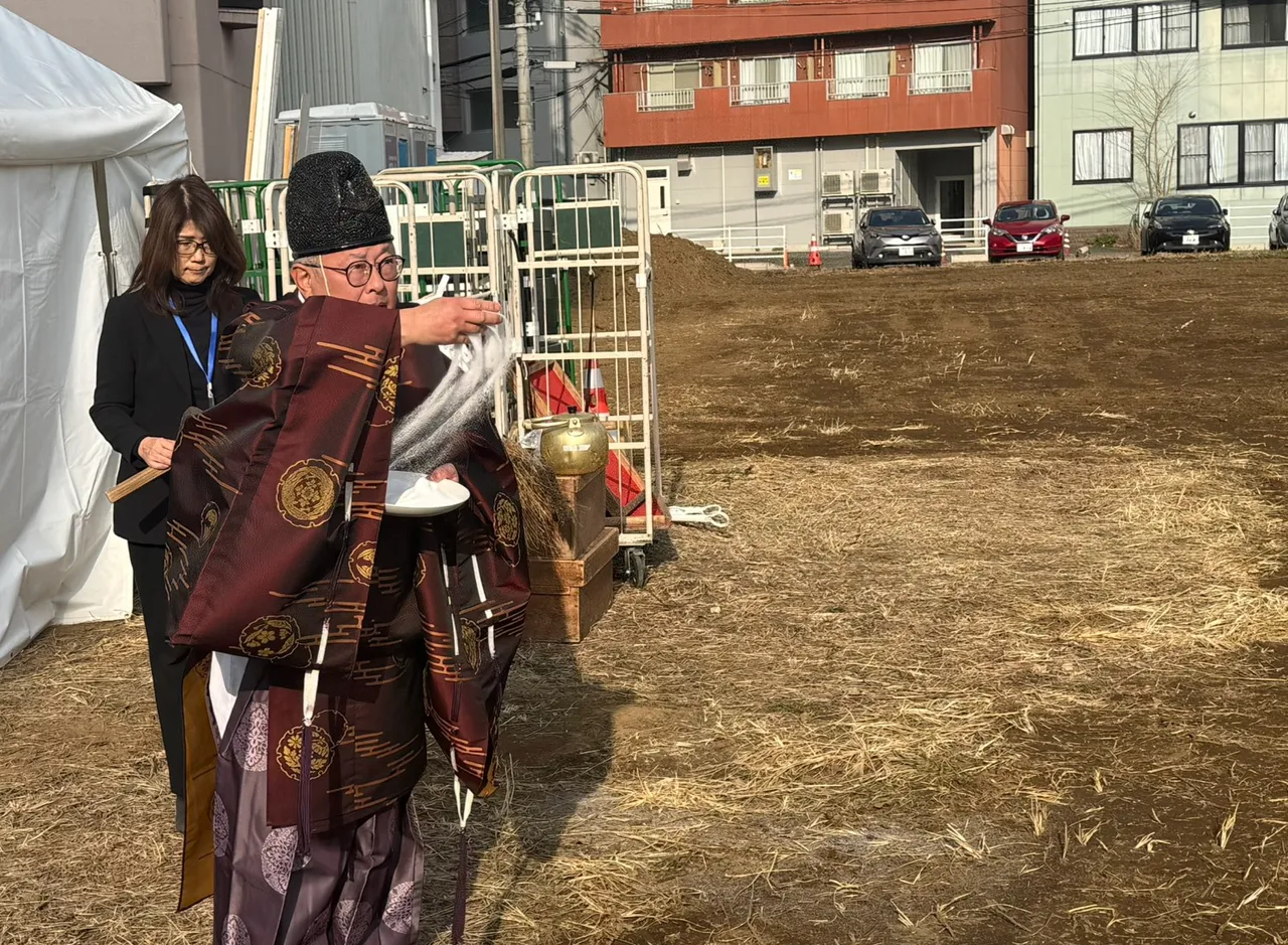 今日動土活動遵循日本傳統古禮舉行「地鎮祭暨起工式」，預計2028年完工。葉家銘攝