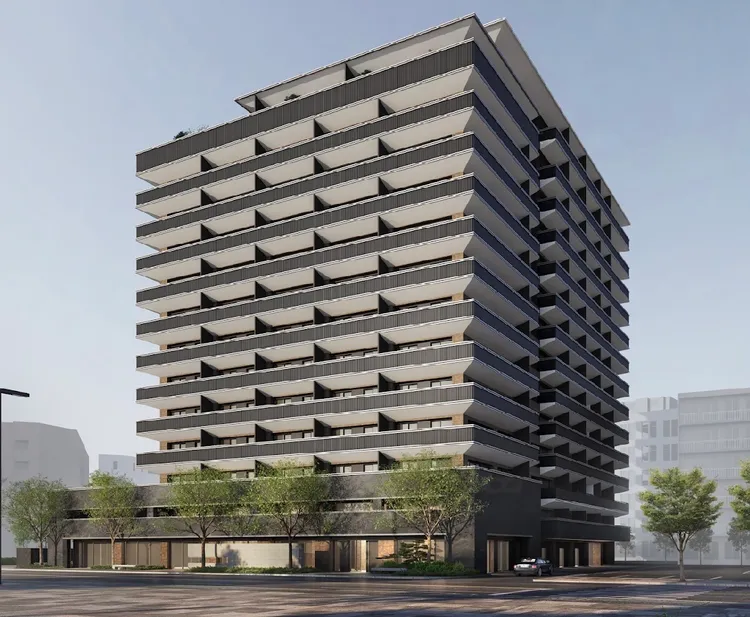 本莊三丁目公寓式酒店建築外觀。葉家銘攝