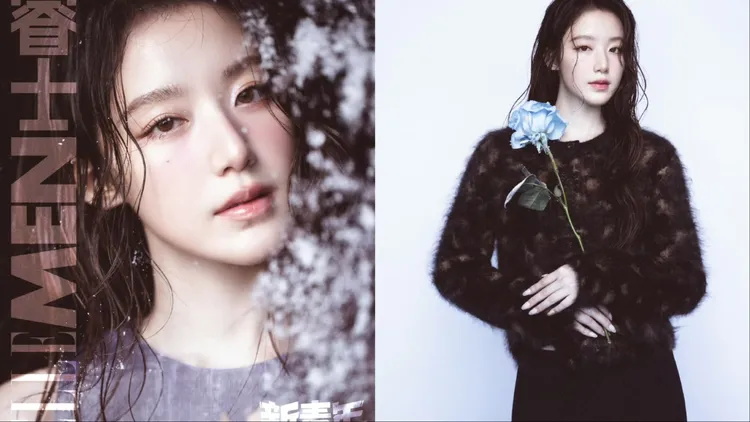 舒華此次拍雜誌持續發揮她的東方空靈美。翻攝《ELLEMEN睿士新青年》微博