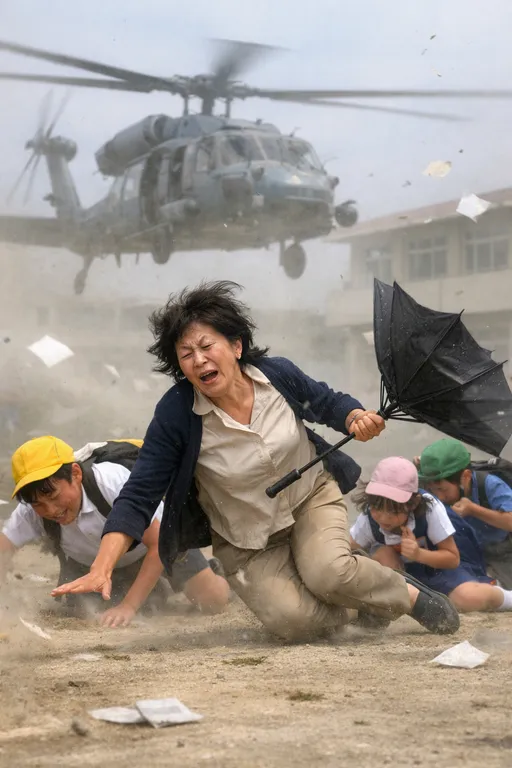 被美軍直升機強風吹翻　沖繩女重摔不治