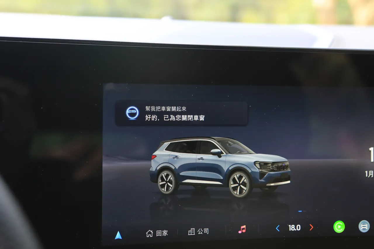 Ford Territory的聲控語音助理相當直覺且實用，從冷氣、座椅通風到駕駛模式調整，都能透過語音即時完成。林浩昇攝
