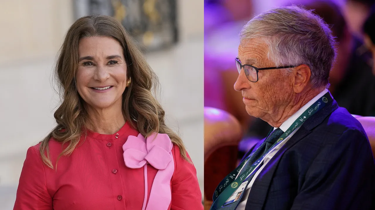 比爾蓋茲與前妻梅琳達。合成圖／美聯社