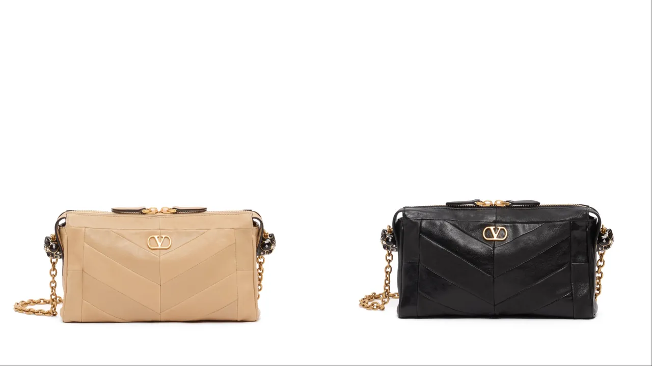 Valentino Garavani Panthea小型肩背包，各8萬2000元。品牌提供