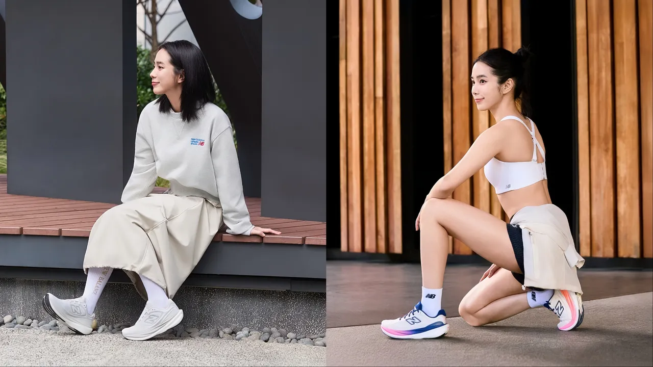 温貞菱搶先演繹New Balance全新慢跑鞋1080v15。品牌提供