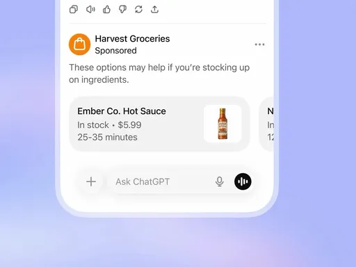  ChatGPT宣布導入對話式廣告　免費與Go用戶先行