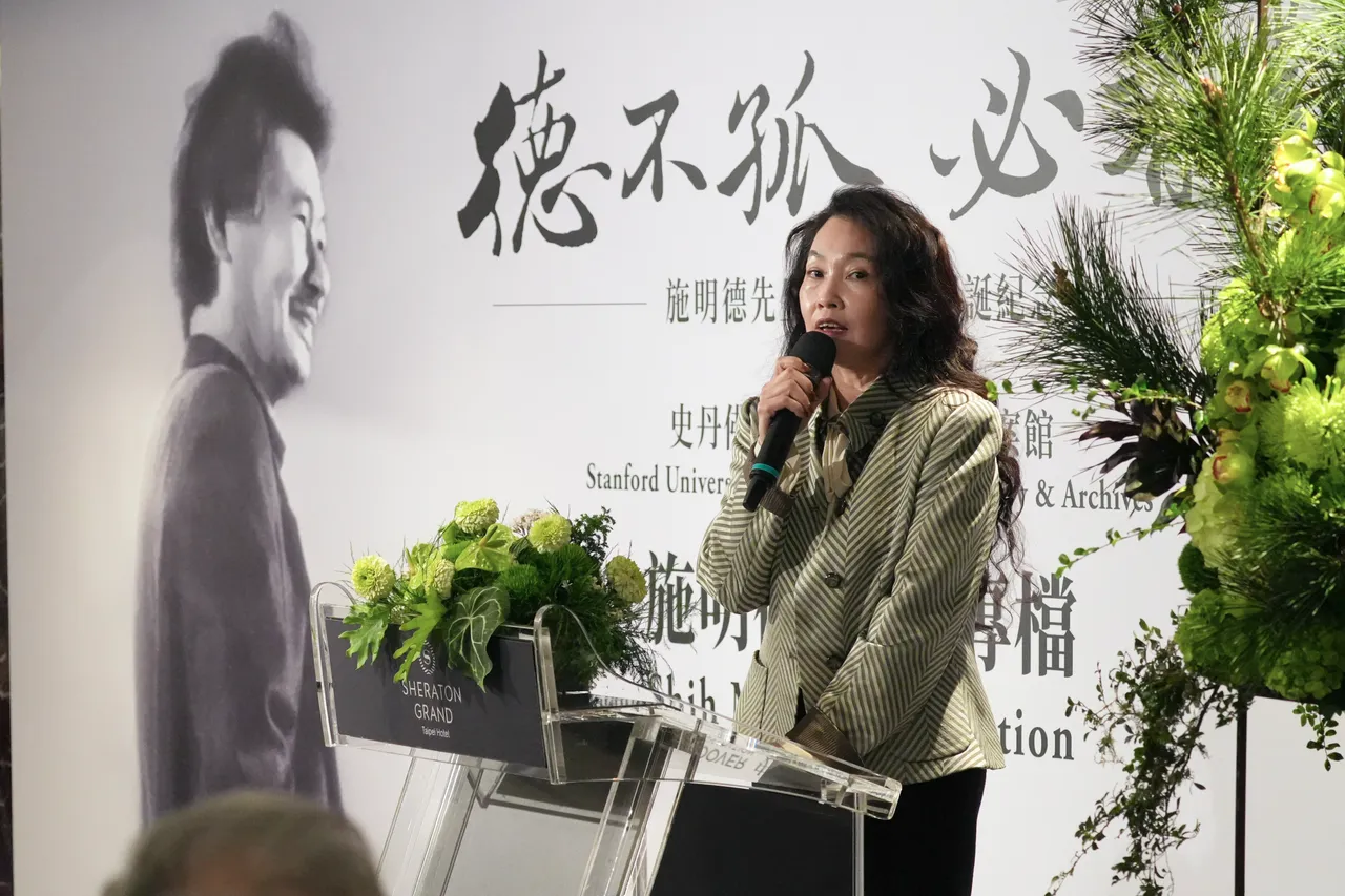 施明德文化基金會董事長陳嘉君。彭欣偉攝