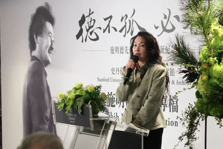 施明德文化基金會董事長陳嘉君。彭欣偉攝