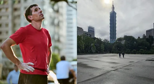 霍諾德攀登台北101　國父紀念館小編提醒：不會看錯側吧？