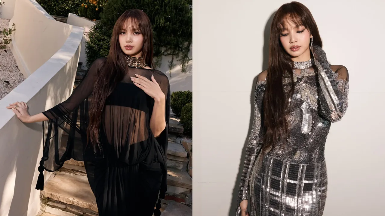 Lisa日前在金球獎頒獎典禮，兩套造型都選搭寶格麗珠寶。翻攝lisa IG