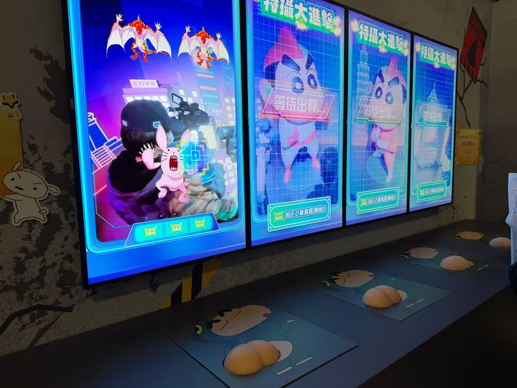 互動遊戲可玩「小新屁屁」獲得高分。莊偉祺攝