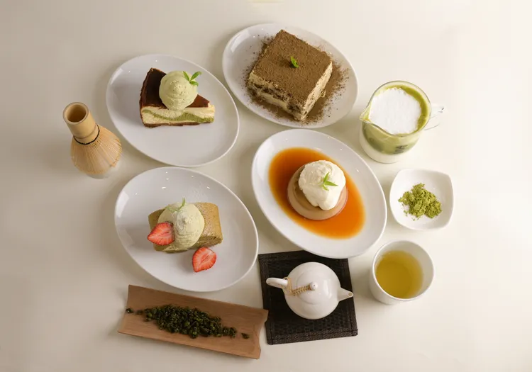 七三茶堂茶靈魂系甜點情境照。業者提供
