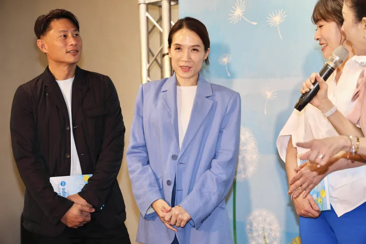 連詠心（中）大方回應連勝武外遇一事。莊宗達攝