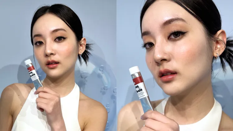 Model示範I'M MEME我愛奶霜唇頰水彩。張家玲攝