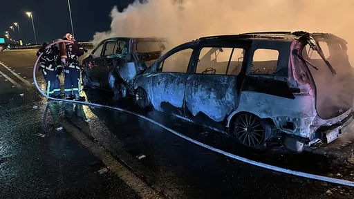 国3雾峰段5车追撞2车起火　回堵3公里2人送医