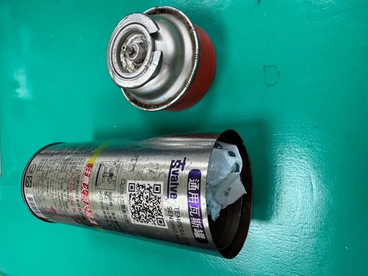 劉女藏毒用的卡式瓦斯罐。民眾提供